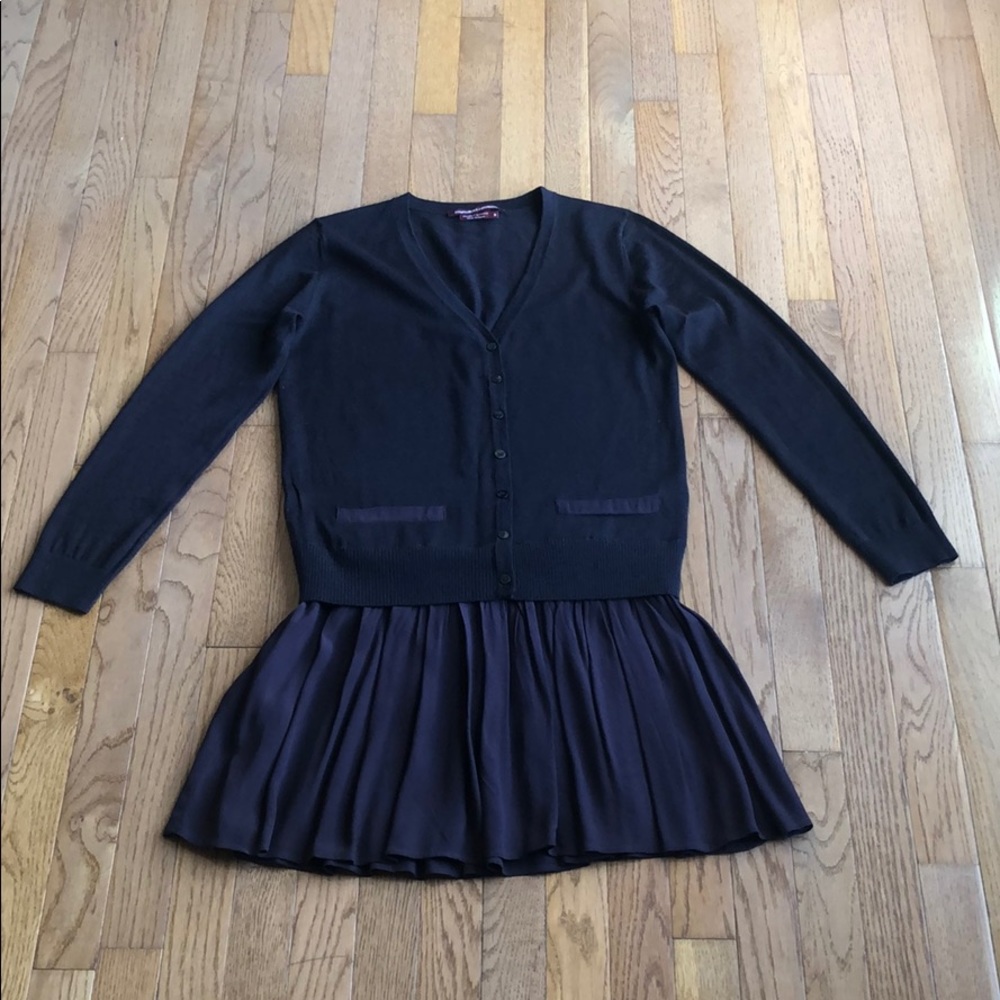 Comptoir Des Cotonniers Black and Purple Mini Dress